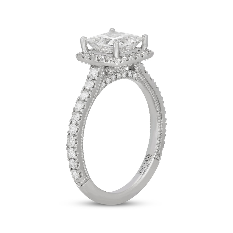 Main Image 2 of Neil Lane Artistry Princess-Cut Lab-Grown Diamond Engagement Ring 2 ct tw 14K White Gold