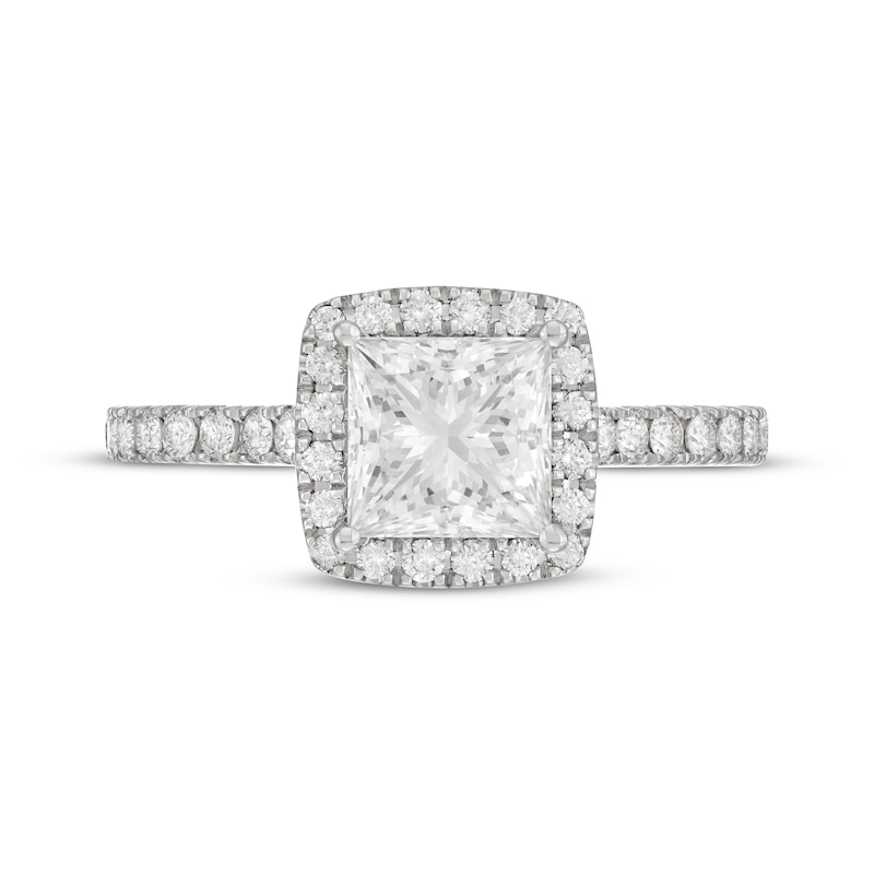 Main Image 3 of Neil Lane Artistry Princess-Cut Lab-Grown Diamond Engagement Ring 2 ct tw 14K White Gold