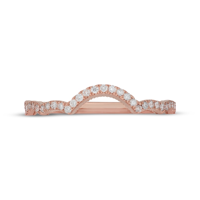 Main Image 9 of Neil Lane Artistry Lab-Grown Diamond Contour Wedding Band 1/6 ct tw 14K Rose Gold