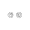 Thumbnail Image 1 of Diamond Halo Stud Earrings 1/4 ct tw 10K White Gold