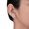 Thumbnail Image 3 of Diamond Halo Stud Earrings 1/4 ct tw 10K White Gold