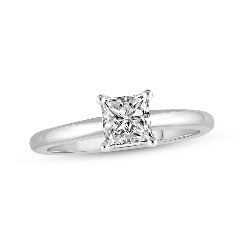 Lab-Created Diamonds by KAY Princess-Cut Solitaire Engagement Ring 3/4 ct tw 14K White Gold (F/SI2)