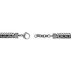 Thumbnail Image 3 of Foxtail & Box Chain Layered Bracelet Oxidized Solid Stainless Steel 9.2&quot;