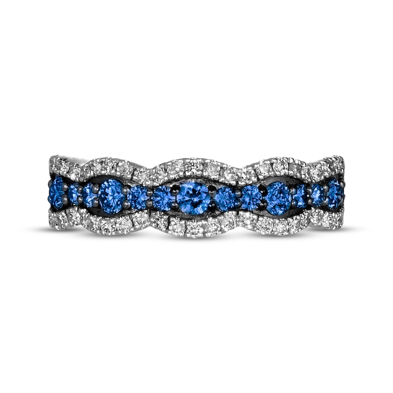Main Image 4 of Le Vian Sapphire Waterfall Ring 1/3 ct tw Diamonds 14K Vanilla Gold