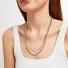 Thumbnail Image 4 of Layered Foxtail Chain & Snake Chain Necklace Solid Stainless Steel 20.75&quot;