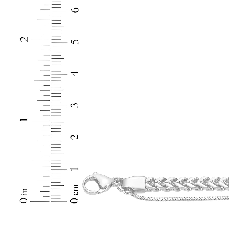 Main Image 6 of Layered Foxtail Chain & Snake Chain Necklace Solid Stainless Steel 20.75&quot;