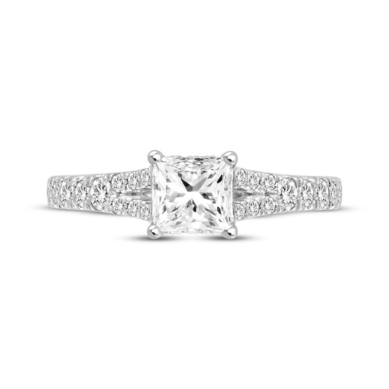 Linked Always Princess-Cut Diamond Split Shank Engagement Ring 1-1/2 ct tw 14K White Gold