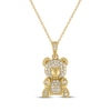 Thumbnail Image 0 of Teddy Bear Jewelry Collection Honoring St. Jude Diamond Necklace 1/5 ct tw 10K Yellow Gold 18"