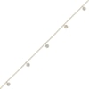 Thumbnail Image 1 of Multi-Diamond Dangle Anklet 1/10 ct tw 10K Yellow Gold 10"