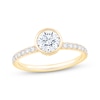 Thumbnail Image 1 of Now + Forever Round-Cut Diamond Hidden Halo Bezel-Set Engagement Ring 1-1/3 ct tw 14K Yellow Gold