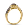 Thumbnail Image 3 of Le Vian Multi-Diamond Pear Halo Ring 1 ct tw 14K Honey Gold