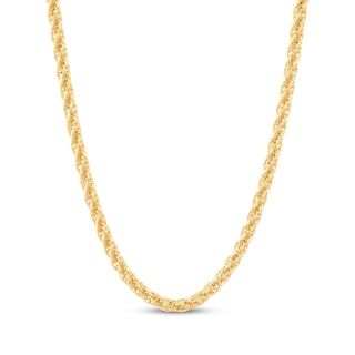 Diamond-Cut Infinity Chain Necklace 3.5mm Hollow 10K Yellow Gold 18"