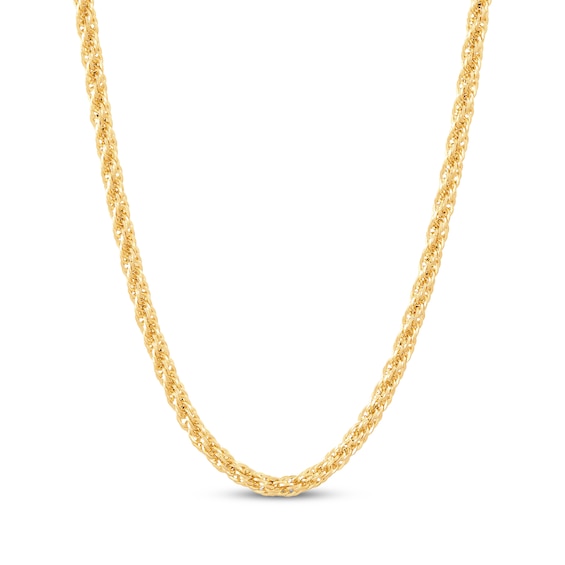 Diamond-Cut Infinity Chain Necklace 3.5mm Hollow 10K Yellow Gold 18"