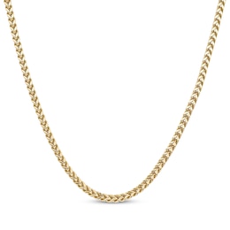 Foxtail Chain Necklace 4mm Yellow Ion-Plated Solid Stainless Steel 22"