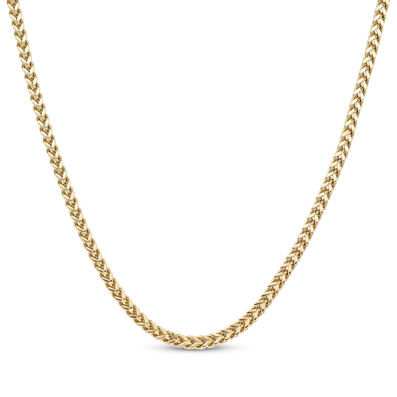 Main Image 1 of Foxtail Chain Necklace 4mm Yellow Ion-Plated Solid Stainless Steel 22&quot;