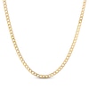 Thumbnail Image 1 of Diamond-Cut Flat Curb Chain Necklace 5mm Solid 14K Yellow Gold 24&quot;