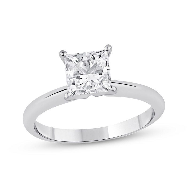 Main Image 1 of Now + Forever Lab-Grown Diamonds Princess-Cut Solitaire Engagement Ring 1-1/4 ct tw 14K White Gold (I/SI2)