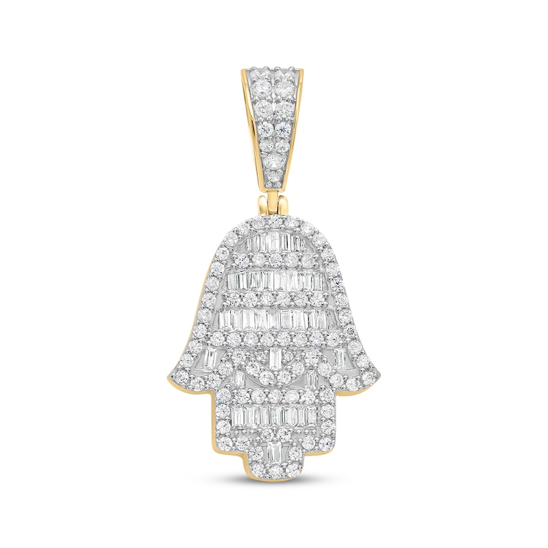 Main Image 1 of Diamond Hamsa Charm 1-1/2 ct tw 10K Yellow Gold