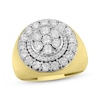 Kay Men's Diamond Circle Ring 3/4 ct tw Round-cut 10K Yellow Gold