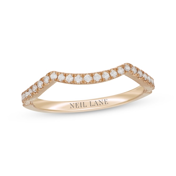 Neil Lane Diamond Contour Wedding Band 1/4 ct tw 14K Yellow Gold