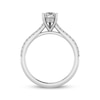 Thumbnail Image 3 of Lab-Grown Diamonds Engagement Ring 1-1/4 ct tw Pear & Round-cut 14K White Gold
