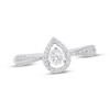 Thumbnail Image 1 of Diamond Teardrop Halo Promise Ring 1/8 ct tw Sterling Silver