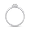 Thumbnail Image 2 of Diamond Teardrop Halo Promise Ring 1/8 ct tw Sterling Silver