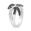 Thumbnail Image 2 of Disney Treasures The Nightmare Before Christmas Black & White Diamond Spiral Ring 1/5 ct tw Sterling Silver