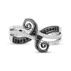 Thumbnail Image 4 of Disney Treasures The Nightmare Before Christmas Black & White Diamond Spiral Ring 1/5 ct tw Sterling Silver