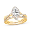 Thumbnail Image 1 of Now + Forever Marquise-Cut Twist Shank Bridal Set 1-1/3 ct tw 14K Yellow Gold