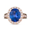 Thumbnail Image 3 of Le Vian Oval-Cut Tanzanite Ring 1-1/5 ct tw Diamonds 14K Strawberry Gold