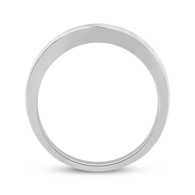 Main Image 3 of Men's Lab-Grown Diamonds Wedding Band 2 ct tw Square-cut 14K White Gold