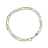 Diamond-Cut Figaro Chain Bracelet 10K Yellow Gold 7.5"