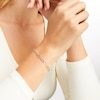 Thumbnail Image 2 of Diamond-Cut Figaro Chain Bracelet Hollow 10K Yellow Gold 7.5&quot;