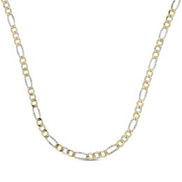 Diamond-Cut Figaro Chain Necklace 10K Yellow Gold 18&quot;