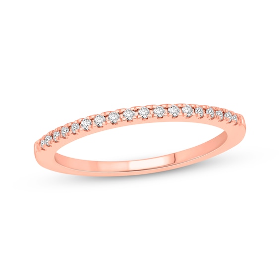 Diamond Wedding Band 1/10 ct tw 10K Rose Gold