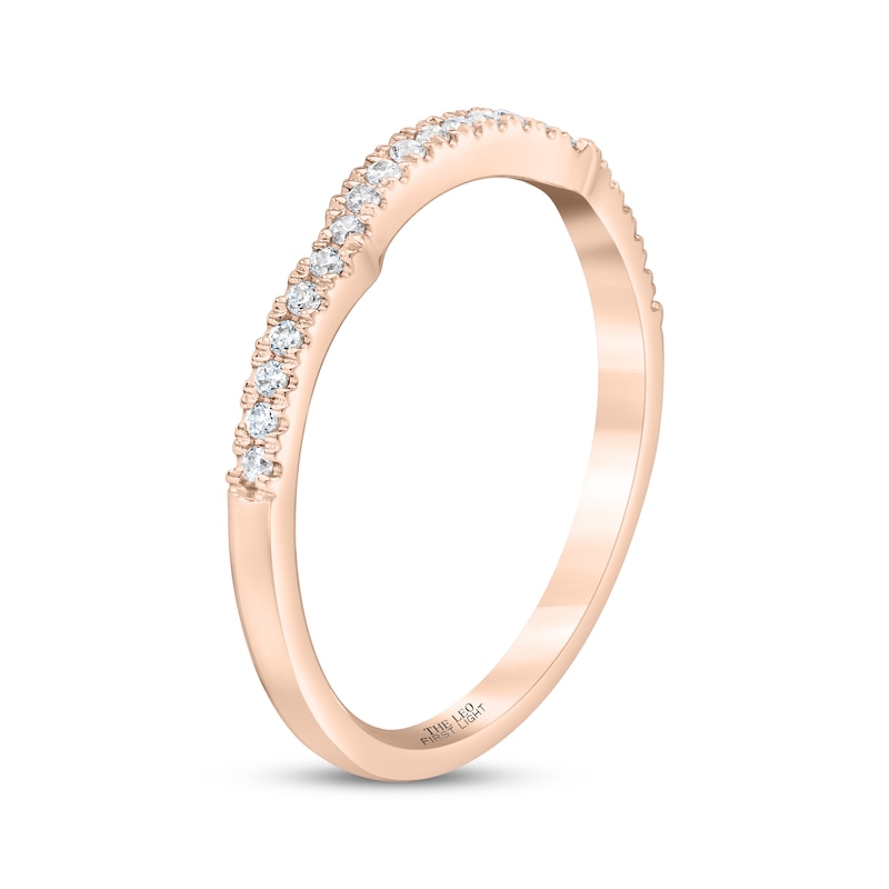 THE LEO First Light Diamond Wedding Band 1/8 ct tw 14K Rose Gold