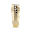 Thumbnail Image 2 of Men's Round-Cut Brown & White Diamond Anniversary Band 1/2 ct tw 10K Yellow Gold