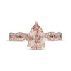Thumbnail Image 3 of Neil Lane Pear-Shaped Morganite & Diamond Twist Shank Engagement Ring 1/3 ct tw 14K Rose Gold