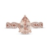 Thumbnail Image 2 of Neil Lane Pear-Shaped Morganite & Diamond Twist Shank Engagement Ring 1/3 ct tw 14K Rose Gold