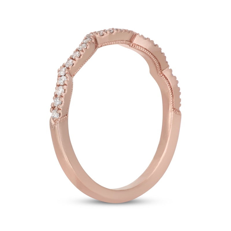 Main Image 2 of Neil Lane Diamond Contour Wedding Band 1/5 ct tw 14K Rose Gold