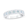 THE LEO First Light Princess & Round-Cut Diamond Anniversary Band 1-1/4 ct tw 14K White Gold