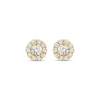 Thumbnail Image 2 of Children's Cubic Zirconia Halo Stud Earrings 14K Yellow Gold
