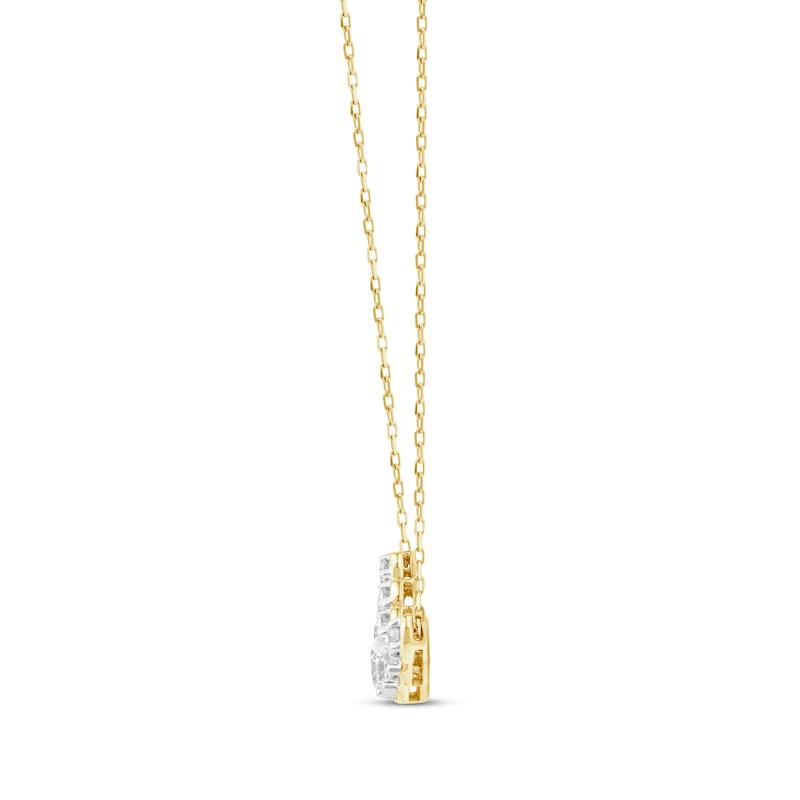 Main Image 2 of KAY Lab-Grown Diamonds Smile Necklace 1-1/2 ct tw 14K Yellow Gold 18"