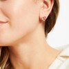 Thumbnail Image 4 of Diamond Heart Outline & Heartbeat Stud Earrings 1/8 ct tw Sterling Silver & 10K Yellow Gold