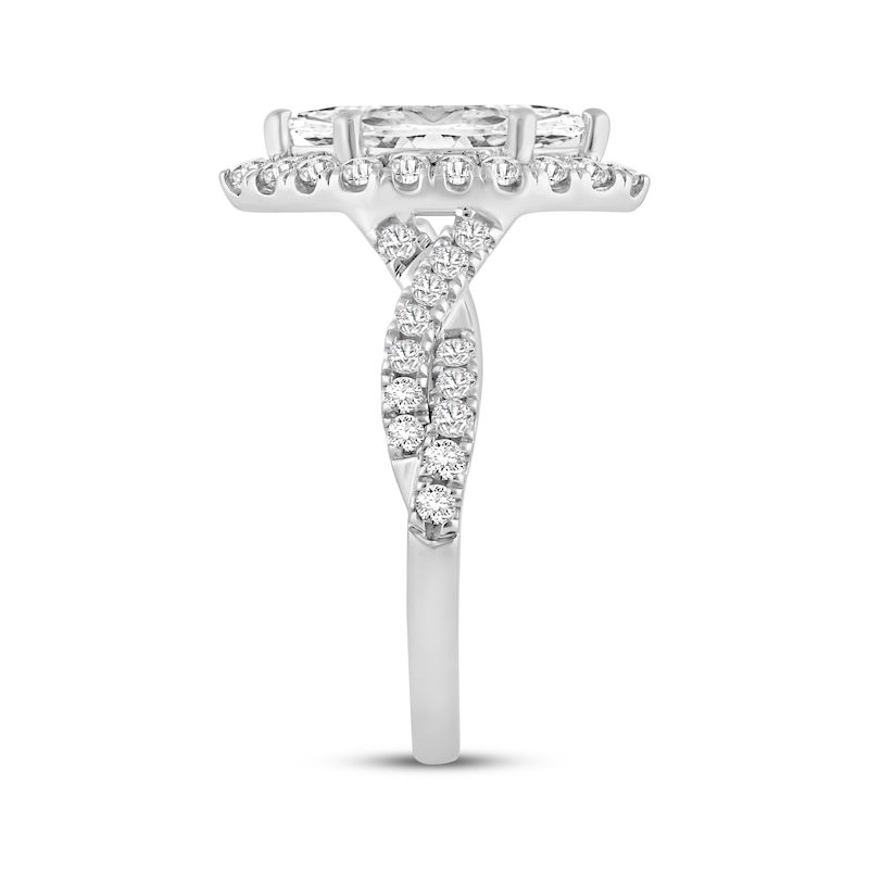 Main Image 2 of Now + Forever Lab-Grown Diamonds Marquise-Cut Halo Engagement Ring 2-1/4 ct tw 14K White Gold