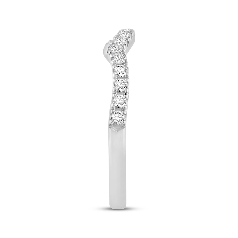 Main Image 8 of Now + Forever Lab-Grown Diamonds Contour Wedding Band 1/4 ct tw 14K White Gold