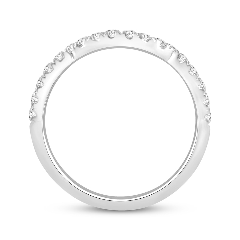 Main Image 9 of Now + Forever Lab-Grown Diamonds Contour Wedding Band 1/4 ct tw 14K White Gold