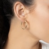 Thumbnail Image 3 of Reaura Twisted Mesh Hoop Earrings Repurposed 14K Yellow Gold 26mm