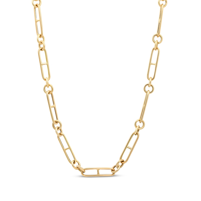 Main Image 1 of Reaura Mariner Chain Necklace Repurposed Hollow 14K Yellow Gold 18&quot;